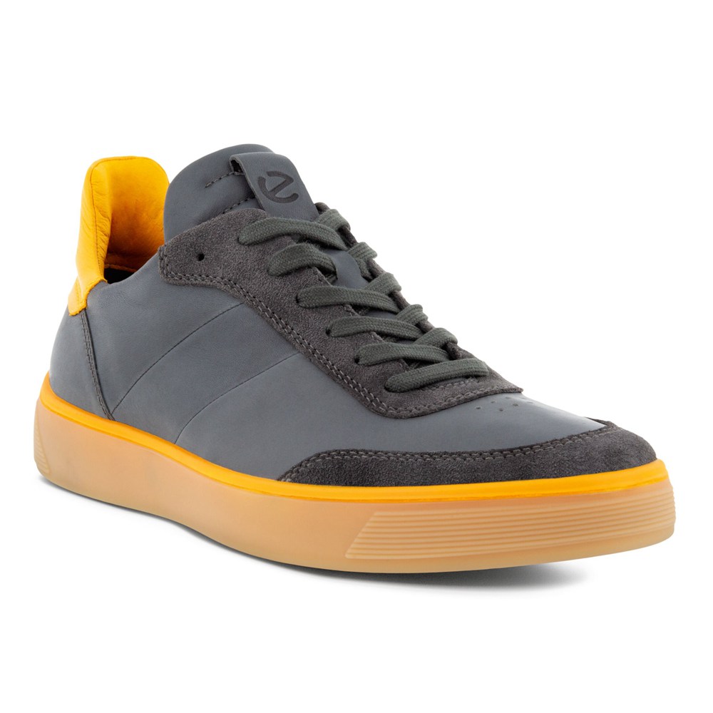 ECCO Mens Sneakers Dark Grey - Street Tray M Laced - WFV-950176